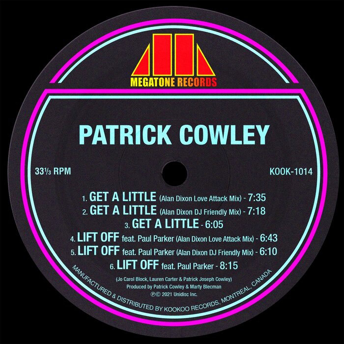 Patrick Cowley – Get A Little / Lift Off (Alan Dixon Remixes) [KOOK1014]